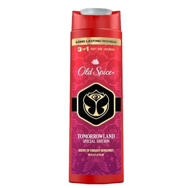 Old Spice Tusfürdő férfiaknak Tomorrowland Rockstar 3 v 1 (Body-Hair-Face
Wash) 400 ml