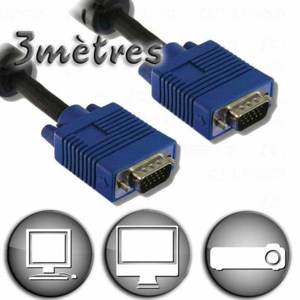 VGA-kábel Lineaire HD15 3 m Fekete MOST 20937 HELYETT 13427 Ft-ért!
