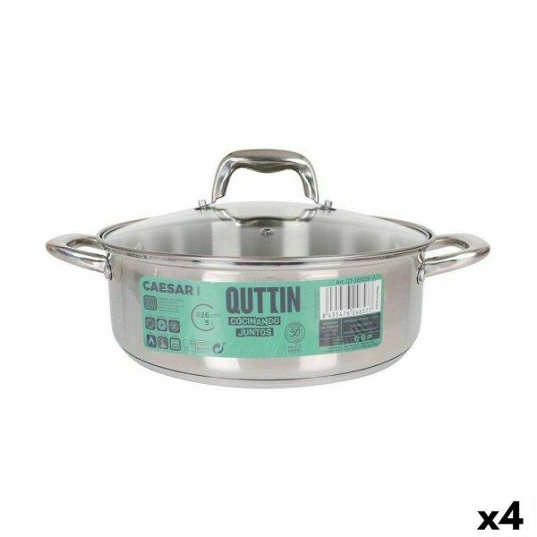 Lábas üveg fedéllel Quttin Caesar Acél Ø 26 x 9 cm (4 egység) MOST 82695
HELYETT 46878 Ft-ért!