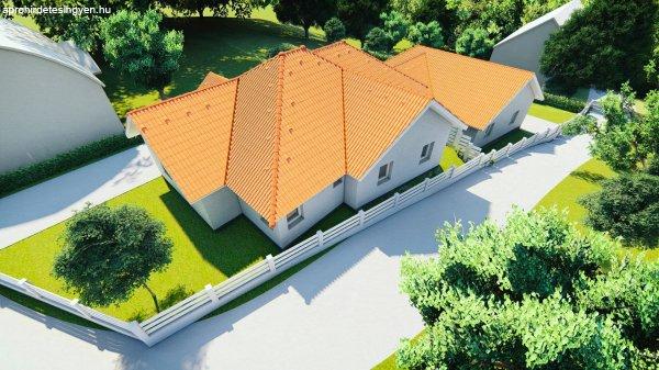 Pomázon a Meselia déli oldalában, csendes környezetben egy szintes, két
önálló lakással rendelkező családi ház eladó.