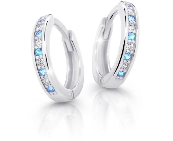 Cutie Jewellery Bájos fehér arany karika fülbevaló C3342-80-X-2 világos
kék