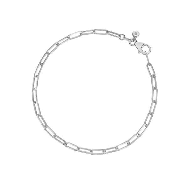 Hot Diamonds Gyengéd ezüst karkötő gyémánttal Linked DL703