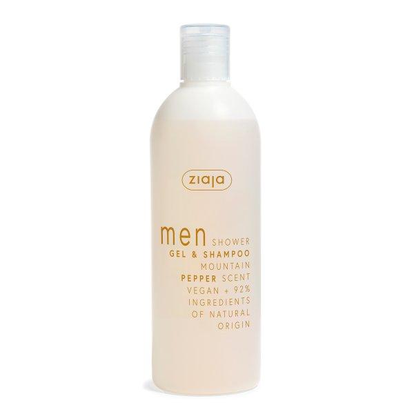 Ziaja Tusfürdő és sampon Mountain Pepper Men (Gel & Shampoo) 400 ml