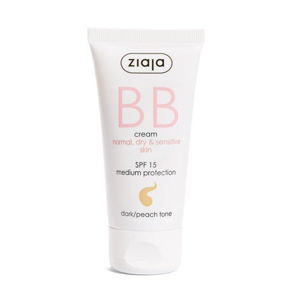 Ziaja BB krém normál, száraz és érzékeny bőrre SPF 15 Dark/Peach Tone (BB
Cream) 50 ml