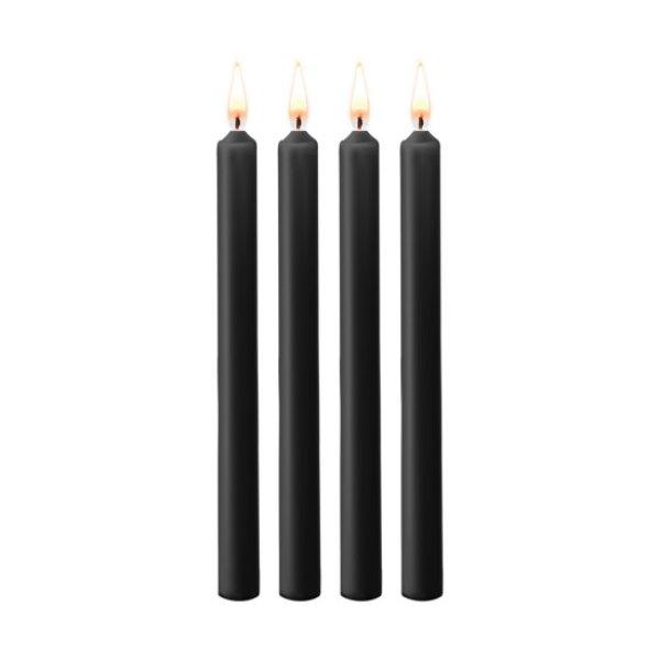 Shots Ouch! Teasing Wax Candles 4 Pack Black,