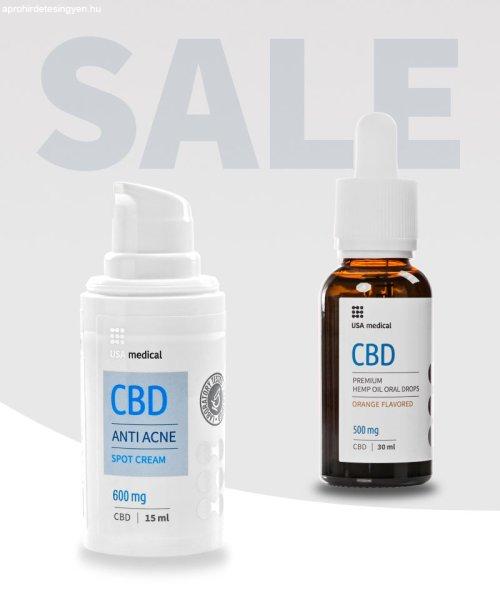 CBD krém pattanásos bőrre  600 mg CBD + CBD Olaj 500 mg