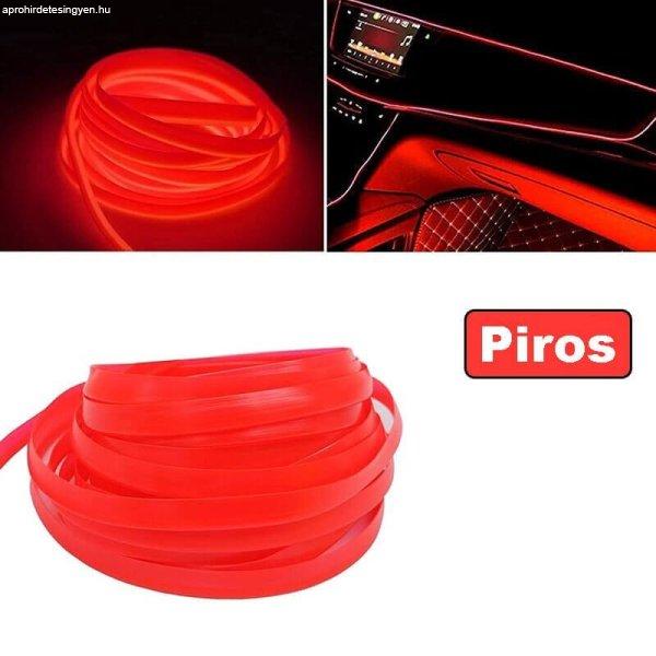 Műszerfal LED Csík, Autós dekor szalag #Piros