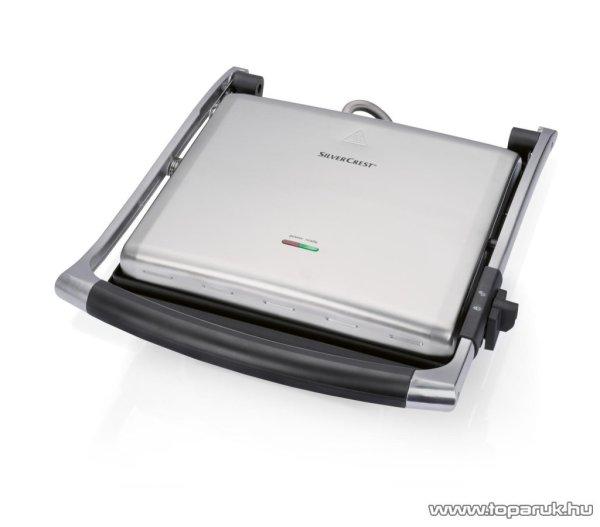 SilverCrest SPM 2000 E2 Elektromos asztali grillsütő, kontakt grill, panini
sütő, panini grill (tapadásmentes ILAG bevonattal), 2000 W