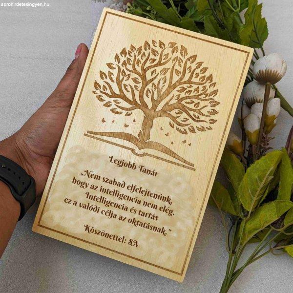 Pedagógusnapra ajándék gravírozott tábla