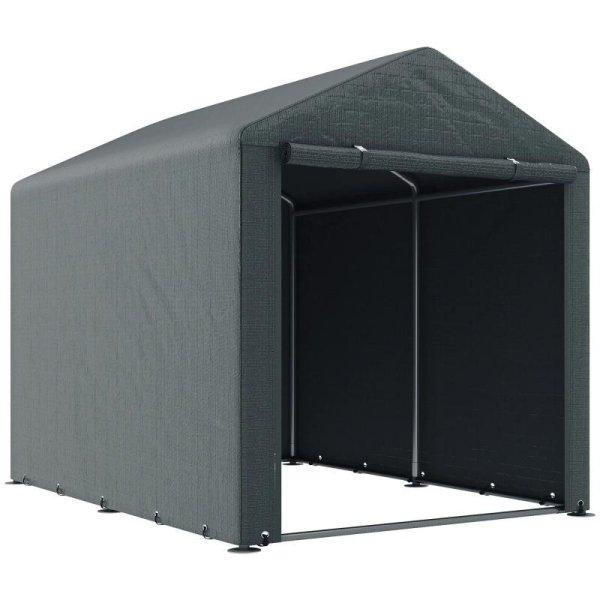 Kerékpártároló, motortároló – Mobilgarázs, kerti tárolósátor
160×218 cm, sötétszürke