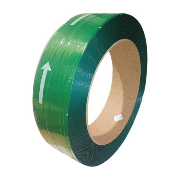 Pántszalag PET 15,5x0,7mmx1750m zöld 406mm, DOB., 395kg