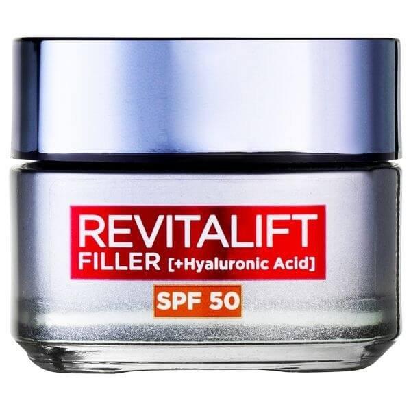 L'Oréal Paris Nappali öregedésgátló krém SPF 50 Revitalift Filler
(Anti-Ageing Cream) 50 ml