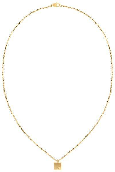 Calvin Klein Modern aranyozott nyaklánc Sculptural 35000487