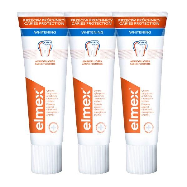 Elmex Fehérítő fogkrém Caries Protection Whitening 3 x 75 ml