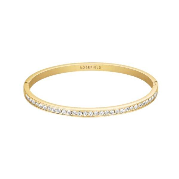 Rosefield Aranyozott merev karkötő kristályokkal JBCBG-J1033