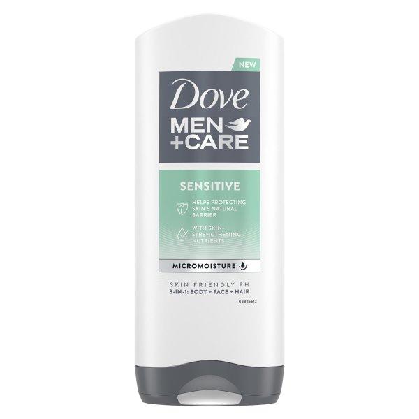 Dove Men+Care Sensitive (3 in 1 Shower Gel) férfi tusfürdő 400 ml