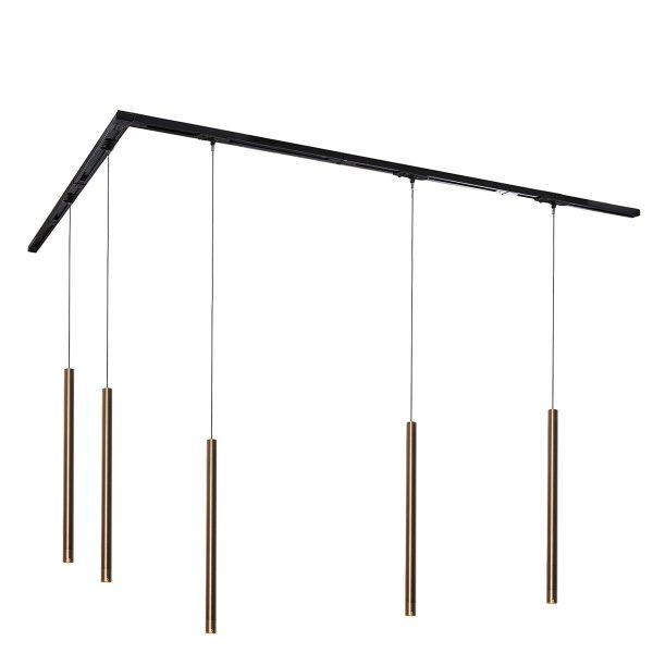 Modern sínrendszer 5 függőlámpával, sötét bronz, 1 fázisú - Iconic
Frini