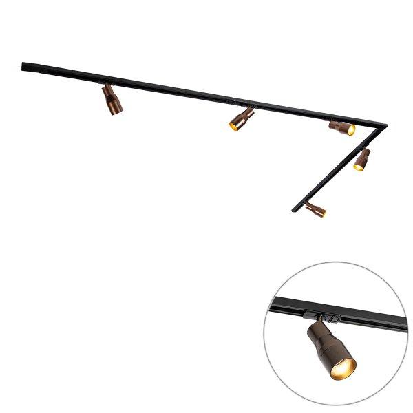 Modern Track Lighting System with 5 Spotlights Dark Bronze 1-Phase - Iconic
Kohua