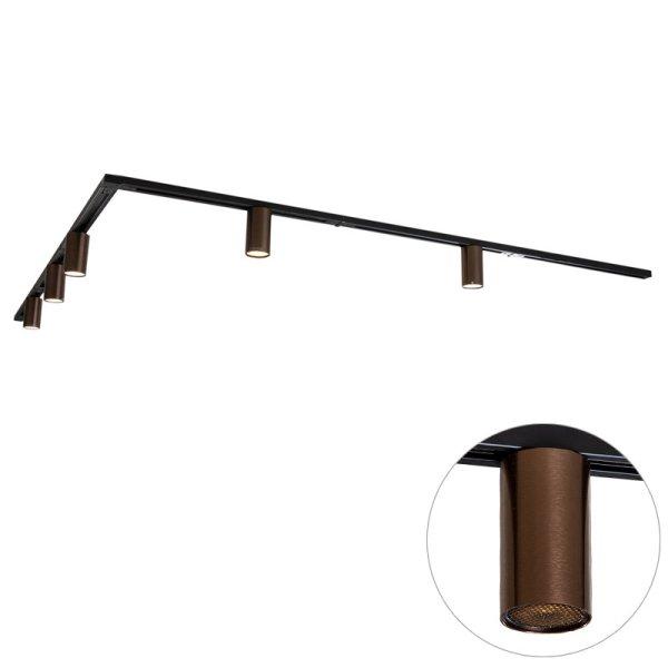 Modern sínrendszer 5 sötét bronz spotlámpával, 1 fázisú GU10 50 mm -
Iconic Ruby