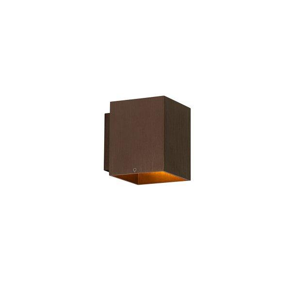 Modern fali lámpa sötét bronz négyzet - Sola