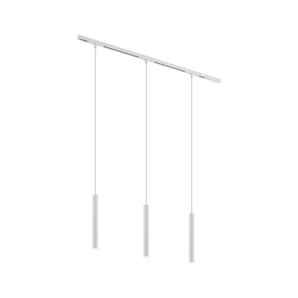 Modern sínrendszer 3 fehér függőlámpa foglalattal, 1 fázisú - Slimline
Keno