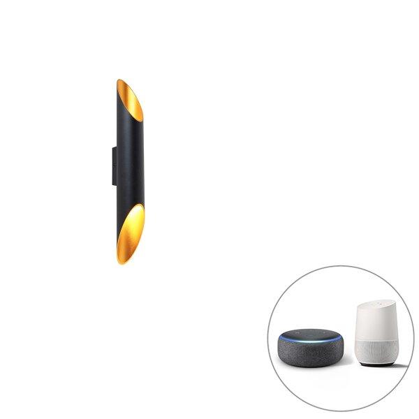 Okos fali lámpa fekete 5,6 cm, 2 Wi-Fi GU10 - Organo