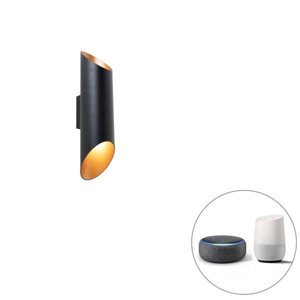 Okos fali lámpa fekete 9,6 cm, 2 WiFi GU10-es izzóval - Organo