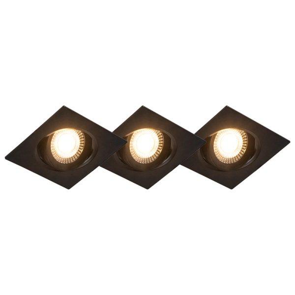 3 db-os beépített spotlámpa készlet fekete LED-del, 3 fokozatú dimmerrel -
Miu