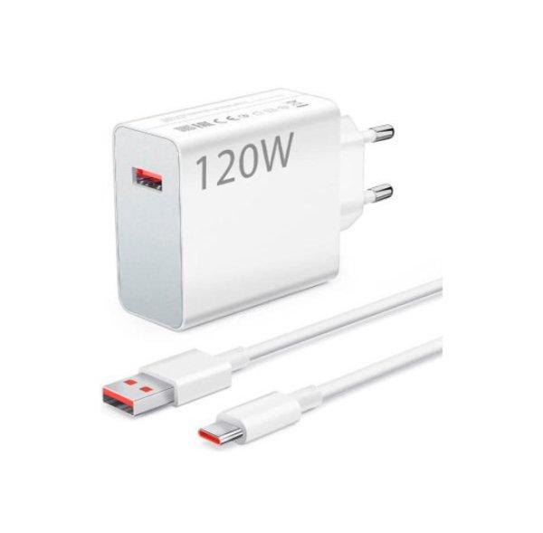 Bliszteres Xiaomi BHR9462EU MDY-14-EE HyperCharge Combo gyári hálózati
töltőfej 6A 120W USB Type-C adatkábellel