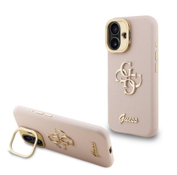 Guess PU Grained 4G Stand Apple iPhone 16 (6.1) hátlapvédő tok pink
(GUHCP16SPCS4GSP)