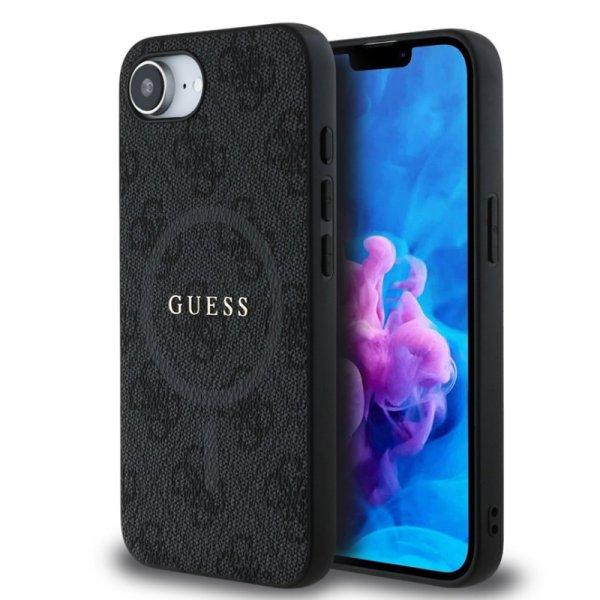 Guess PU Leather Colored Ring MagSafe Apple iPhone 15 (6.1) hátlapvédő tok
fekete (GUHMP15SG4GFRK)