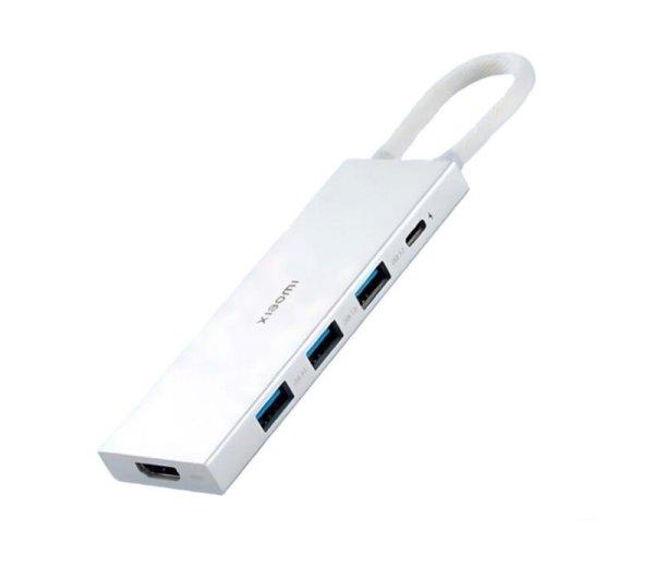 Xiaomi 5-in-1 HUB 1x USB Type-C, 3x USB 3.0, 1x HDMI csatlakozóval fehér
(BHR8804GL)