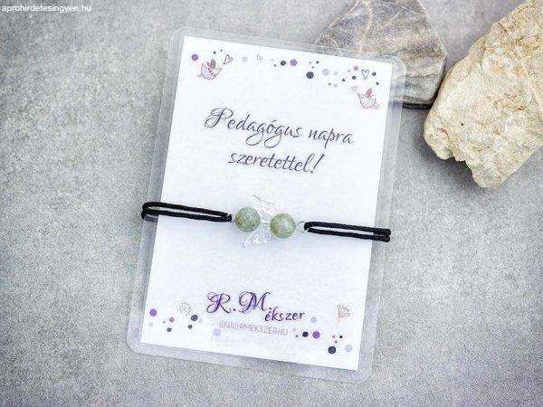 Pedagógus napra labradorit angyal karkötő