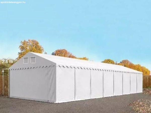 Professzionláis  raktársátor, tároló 6x16 m ponyva PVC  oldalmagasság +
2,6 m erősített szerkezettel
