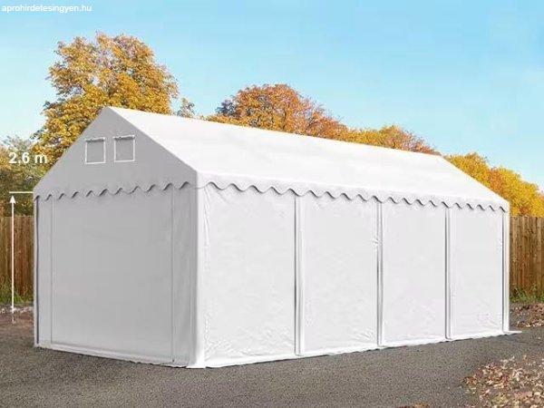 Professzionális raktársátor, tároló sátor 4x8m ponyva PVC oldalmagasság
+2,6 m erősített szerkezettel