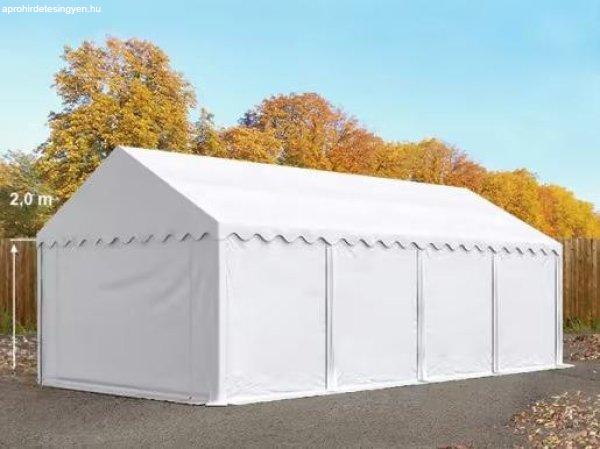 Raktársátor  tároló sátor 4x8 m ponyva PVC erősített szerkezettel
padlókerettel