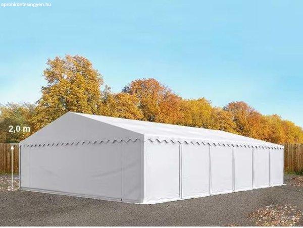 Raktársátor tárolósátor ipari sátor 8x12m ponyva PVC padlókerettel,
erősített szerkezettel fehér