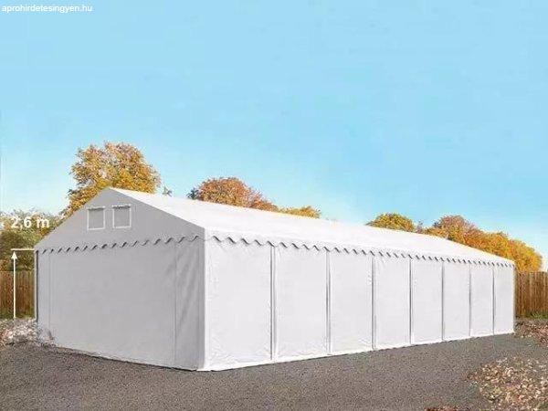 Professzionlis  raktársátor, tároló 4x12m ponyva PVC oldalmagasság +2,6 m
erősített szerkezettel