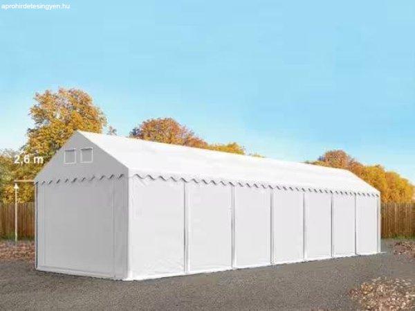 Professzionális  raktársátor ipari sátor 4x14 m ponyva  PVC oldalmagasság +
2,6 m erősített szerkezettel (56m2)