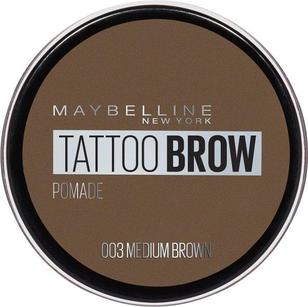Maybelline Zselés pomádé szemöldökre Tattoo Brow (Pomade) 4 g 003 Medium
Brown