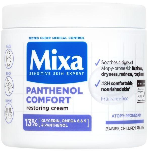 Mixa Regeneráló testápoló atópiára hajlamos bőrre Panthenol Comfort
(Restoring Cream) 400 ml