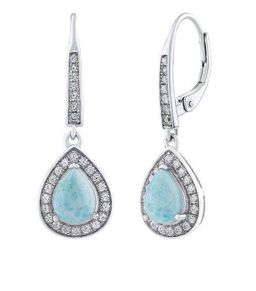 Silvego Ezüst fülbevaló BRISA valódi Larimar ásvánnyal és Brilliance
Zirconia kővel JJJ1141ELR