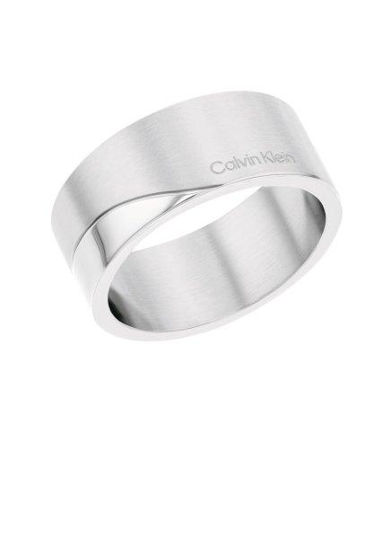 Calvin Klein Elegáns acél gyűrű Minimal Circular 35000198 56 mm