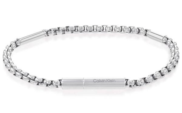 Calvin Klein Elegáns férfi acél karkötő Cylinder Links 35000574
