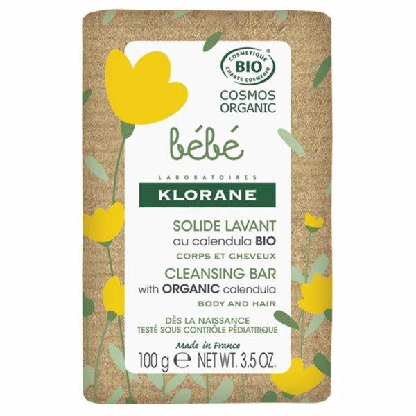 Klorane Gyengéd szappan bio körömvirággal Bébé (Cleansing Bar) 100 g