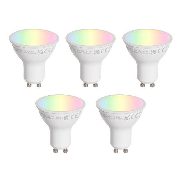 Set van 5 GU10 50mm LED lampen helder 4.7W 400 lm 2200-2400K