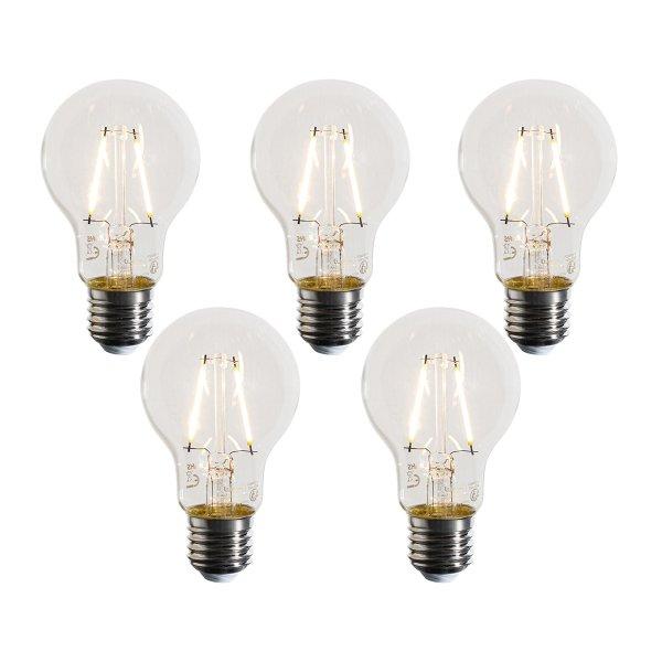 Set van 5 E27 LED lampen A60 helder 3W 320 lm 2700K