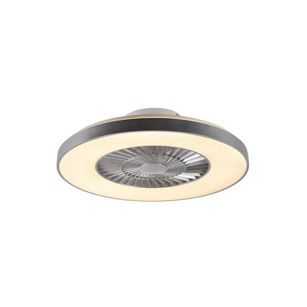 Ezüst színű mennyezeti ventilátor csillag effektussal 60cm LED-del,
fényerőszabályzóval és távirányítóval - Climo