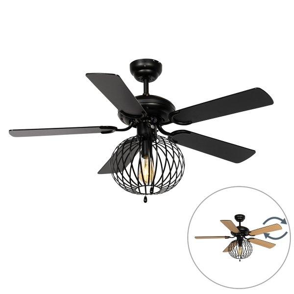 Mennyezeti ventilátor fekete fa mintával 107,5 cm húzókapcsolóval - Mistral
Johanna