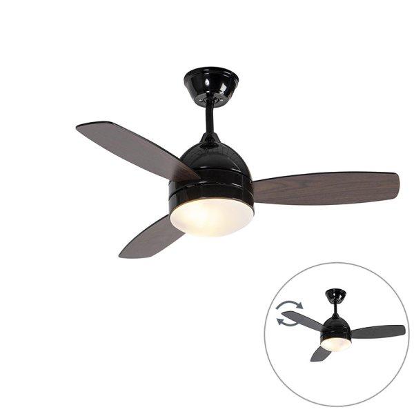 Mennyezeti ventilátor fekete fa mintával 96 cm távirányítóval - Rotar